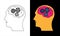 Brain with gears, human brain