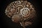Brain With Gears Turning, Representing Thinking Process. Generative AI