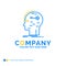 brain, hack, hacking, key, mind Blue Yellow Business Logo templa