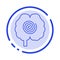 Brain, Head, Hypnosis, Psychology Blue Dotted Line Line Icon