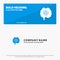 Brain, Head, Hypnosis, Psychology SOlid Icon Website Banner and Business Logo Template