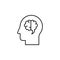 brain, head, interface icon. Element of Human resources for mobile concept and web apps illustration. Thin line icon for website