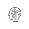 Brain, head, neuron icon. Simple line, outline vector elements of neurology for ui and ux, website or mobile application