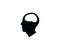 Brain head symbol intelligence icon skull