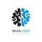 Brain health logo creative illustration icon template design