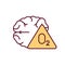 Brain hypoxia RGB color icon