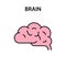 Brain icon. Creative idea symbol. Brainstorm. Vector illustration