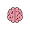 Brain icon. Creative idea symbol. Brainstorm. Vector illustration