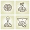 Brain icon - invention and inspiration symbols