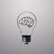 Brain icon in light bulb