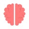 Brain icon. Symbol of intelligence and knowledge. Creative mind.