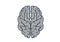 Brain icon, top view. mind, psychology and medical neurology sign