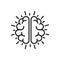 Brain icon, vector illustration