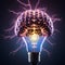 Brain Illumination in a Light Bulb AI Generated