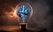 Brain Illumination in a Light Bulb AI Generated