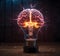 Brain Illumination in a Light Bulb AI Generated