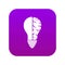 Brain lamp icon digital purple