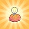 Brain Lightbulb for Creative Idea Inspiration