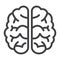 Brain line icon, brainstorm and idea, medical