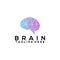 Brain Logo Design Concept Isolated in White Background