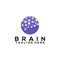 Brain Logo Design Concept Isolated in White Background