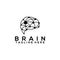 Brain Logo Design Concept Isolated in White Background