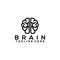 Brain Logo Design Concept Isolated in White Background