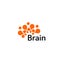 Brain Logo silhouette design vector template. Think idea concept.Brainstorm power thinking brain Logotype icon Logo.