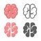 Brain logo symbol education scientific startup idea solution design vector illustration