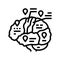 brain mapping neuroscience neurology line icon vector illustration