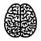 brain mapping neuroscience neurology line icon vector illustration