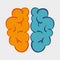 brain memory science icon graphic