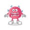 brain monster vector. cartoon character