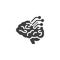 Brain neurons vector icon