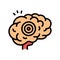 brain pain color icon vector illustration