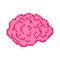 Brain pixel art 8 bit. Brains pixelated. vector illustration