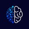 Brain pixel technology logo concept