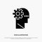 Brain, Process, Learning, Mind solid Glyph Icon vector