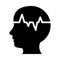 brain profile icon heartbeat