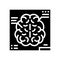 brain radiology researching glyph icon vector illustration