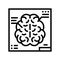 brain radiology researching line icon vector illustration