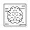 brain radiology researching line icon vector illustration