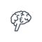 Brain related vector glyph icon.