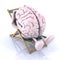 Brain that rests on a beach chair
