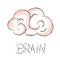 Brain scribble vector illustration