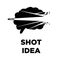 Brain shot idea icon. Creative thinking concept vector template