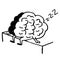 Brain sleeps and sits on the bed. Too lazy to Wake up in the morning.