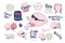 Brain stickers feed and leisure set