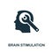 Brain Stimulation icon symbol. Creative sign from biotechnology icons collection. Filled flat Brain Stimulation icon for computer