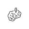 Brain, stroke line icon